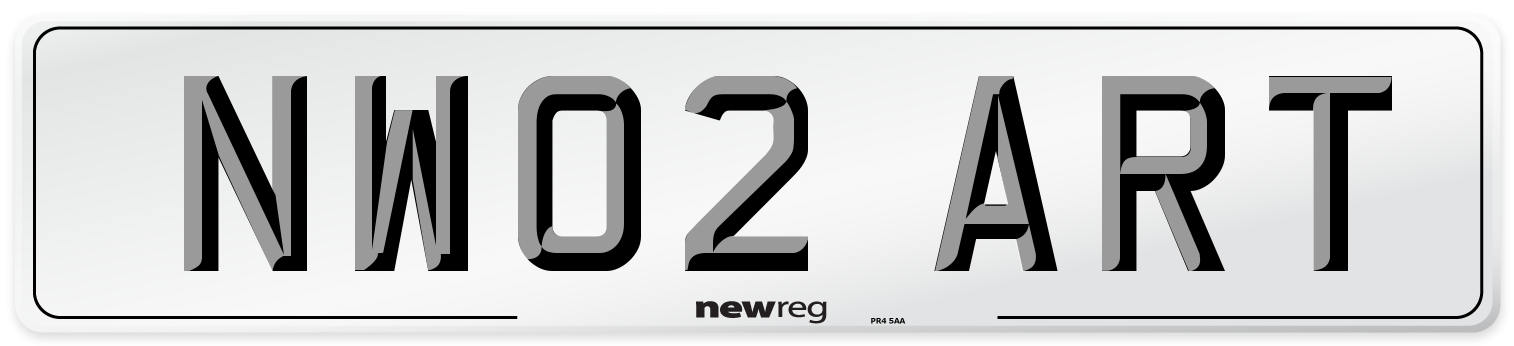 NW02 ART Number Plate from New Reg